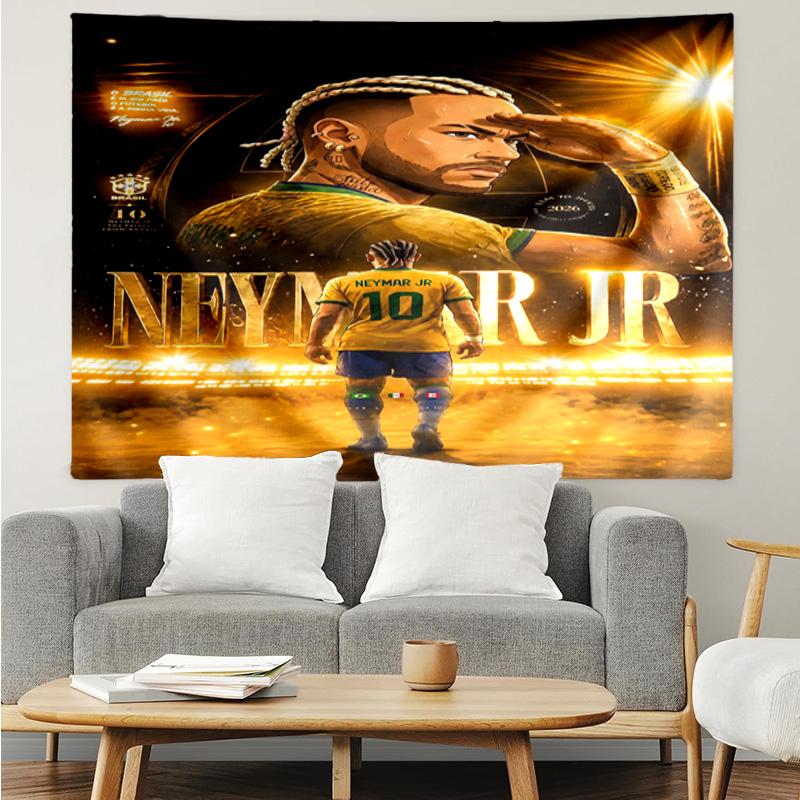 Neymar Celebration Tapestry Hanging for Bedroom,Livingroom, Playroom,Decor Art Room Wall Tapestry Holiday and Birthday Gifts