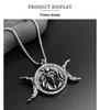 Xiweier Dark Double Moon Pendant Necklace - Unisex Style