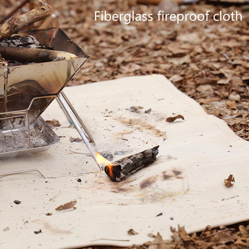 Foldable Heat Resistant Flame Retardant Blanket Fireproof Mat for Barbecue and Camping Floor Protector Insulation Pad