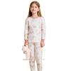 Girls Cotton Thermal Underwear Set A Class Kids Winter Warm Loungewear Cartoon Print