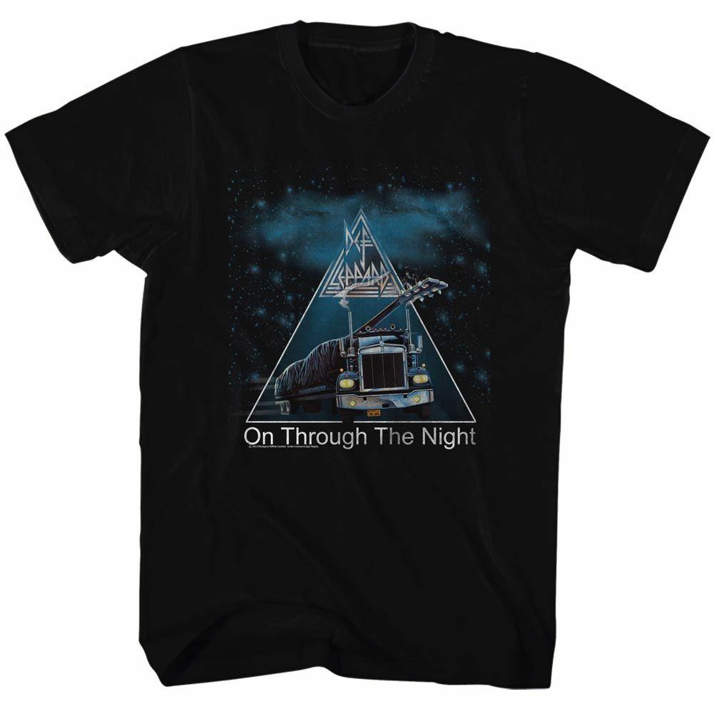 Def Leppard On Through The Night Black Adult T-Shirt XXXXL
