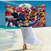 1pc UFO Robot Grendizer10 Beach Towel, Comfortable and Thick, and Swimming/Bath/Picnic/Camping Towel, Suitable for Seaside Beaches