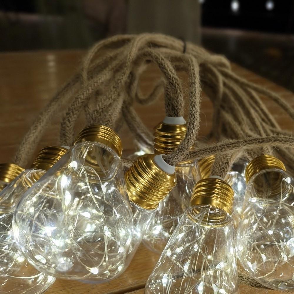 Warm/Colorful Light Solar String Light Bulbs 10/16 LED Bulb String Light Fairy Light String  Garden