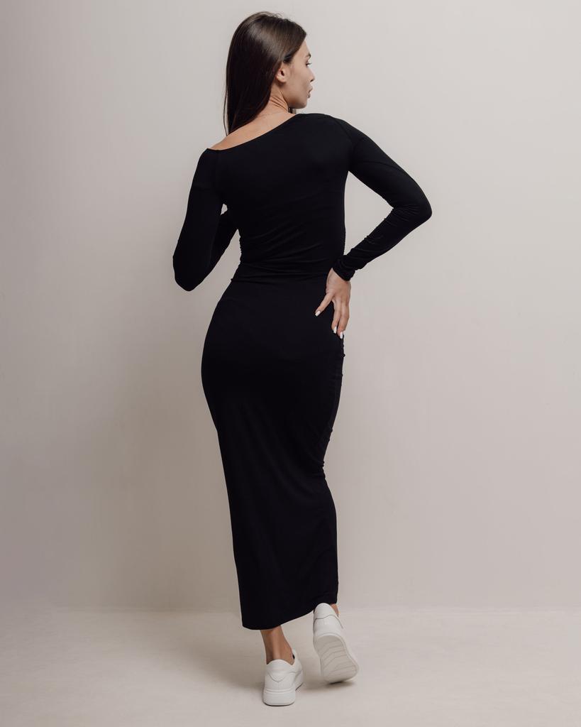 Elbise uzun Dilvin 91140 S siyah