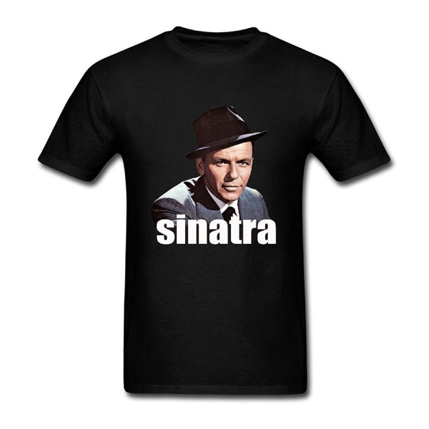 Bayyand Men s The Pop Singer Frank Sinatra T-shirt Black M S чёрный