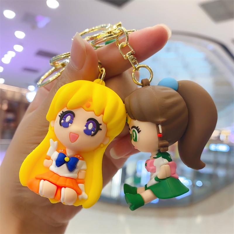 Sailor Moon Keychain: Cute Cartoon Figure Bag Pendant Keyring