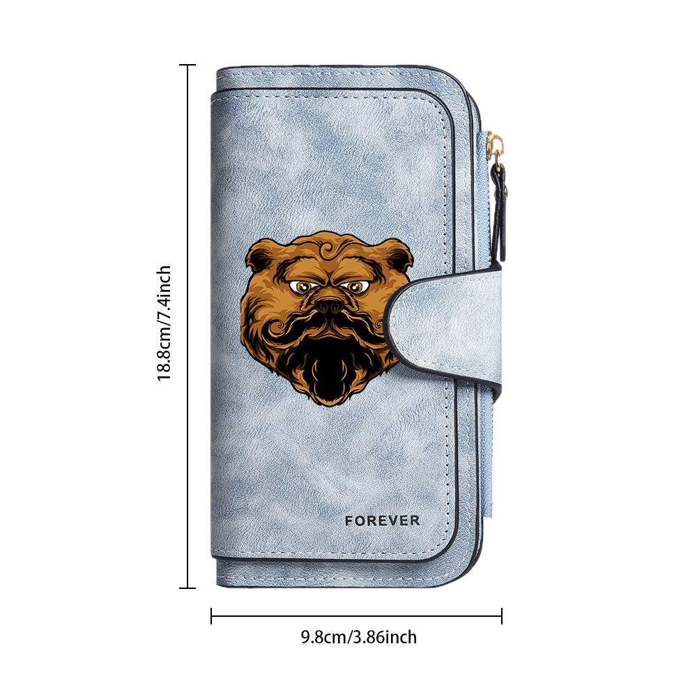 Brussels Griffon Print Long Wallet Forever Stylish Multi Slot Purse Portable Casual Daily Card Holder