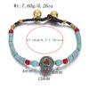 Ethnic Nature Stone Nepal Copper Beads Bracelet Women Men Vintage Tibetan Buddhist Mantra Hand Prayer Wheel Bracelets Zircon