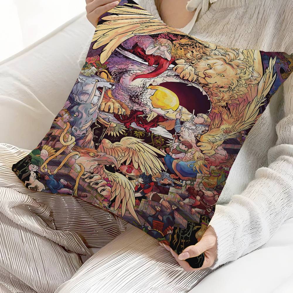 Anime Delicious In Dungeon Cushion Cover Polyester Sofa Cushions Decorative Throw Pillows Home Decoration Pillowcover