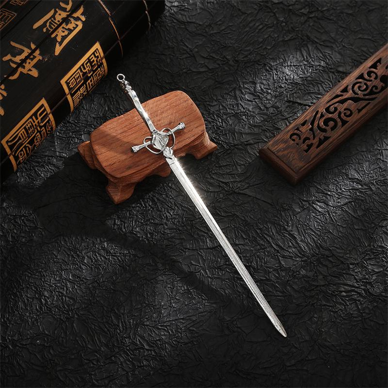 New Antique Metal Sword Hairpin Women's Fashion Chinese Simple and Creative Pan Hairpin Jewelry Temperament Headwear Accessories