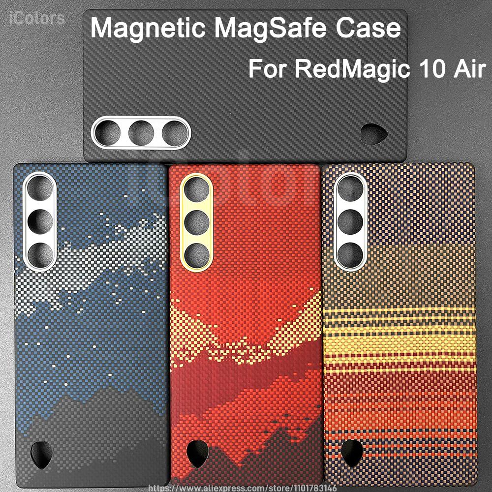 MagSafe Case for Nubia RedMagic 10 Air Carbon Fiber Aramid Fiber Case Magnetic Cover Ultra-Thin Lightweight Silm Anti-Scratch