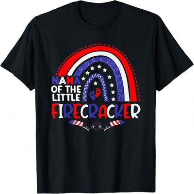 Nana Of The Little Firecracker 4th Of July Matching Family T-Shirt