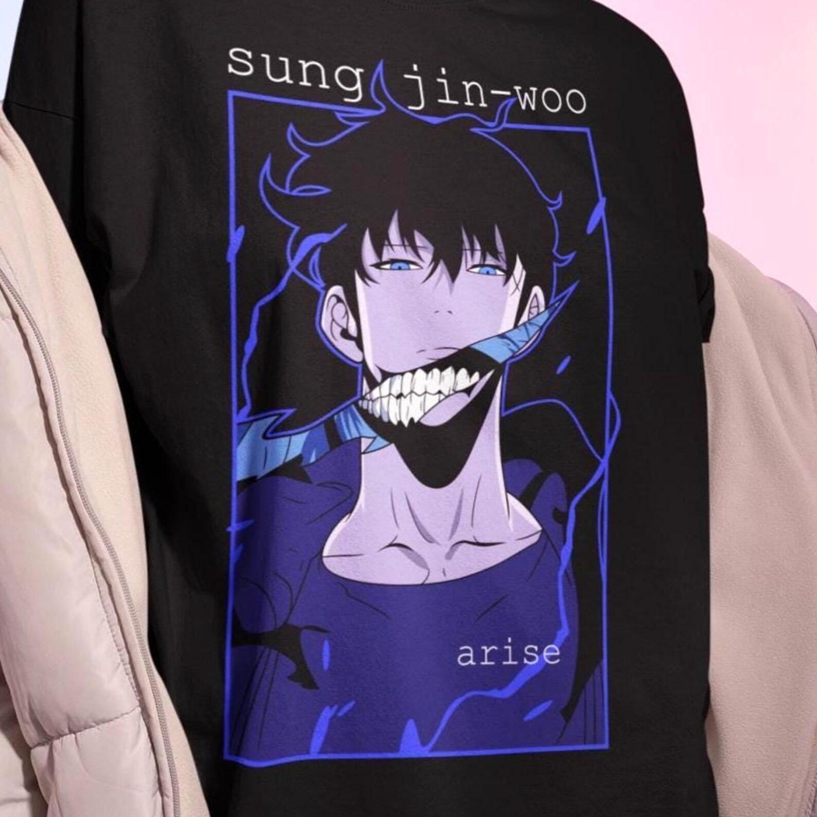 Sung Jin-Woo Shirt -Arise,Manga Tshirt,Jin Woo Anime T-shirt,Otaku Apparel 4XL