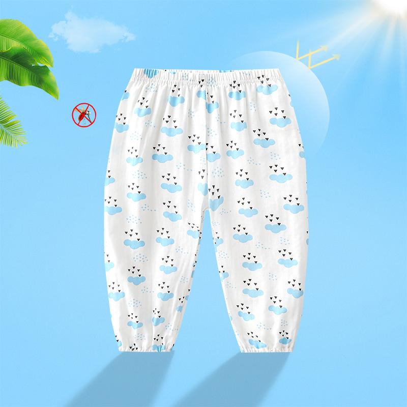 Pure cotton fabric Summer and autumn baby gauze mosquito proof pants
