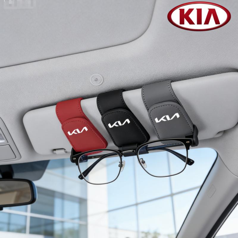 ALAZ2 Car Sunshade Glasses Hook Clip Bracket Magnetic Multifunctional Storage Accessory For Kia Rio Soul Cerato Soent Sportage Picanto