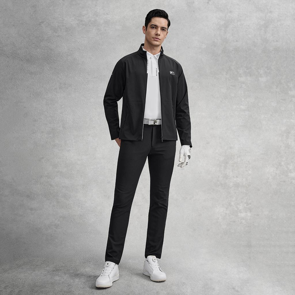 FILA Golf Series Simple Stylish Sports Casual Comfortable Versatile Woven Jacket Men jackets Deep-Black A11M615705FBK