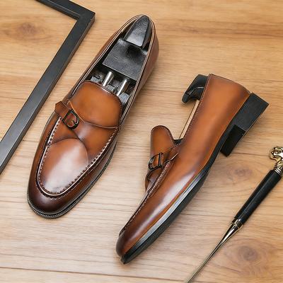 Britischer Gentleman Trendige Mönchsschnallen Business Lederschuhe Für Männer Designer All-Match Anzug Hochzeit Abschlussball Homecoming Schuhe