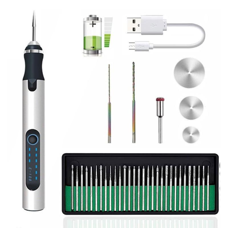 Portable Cordless Electric Grinding Pen for Nail Art & Carving