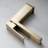 Bathroom Basin Faucet Single Lever Sink Mixer Crane Brass Brush Gold Sink Faucet Hot and Cold  Water Tap