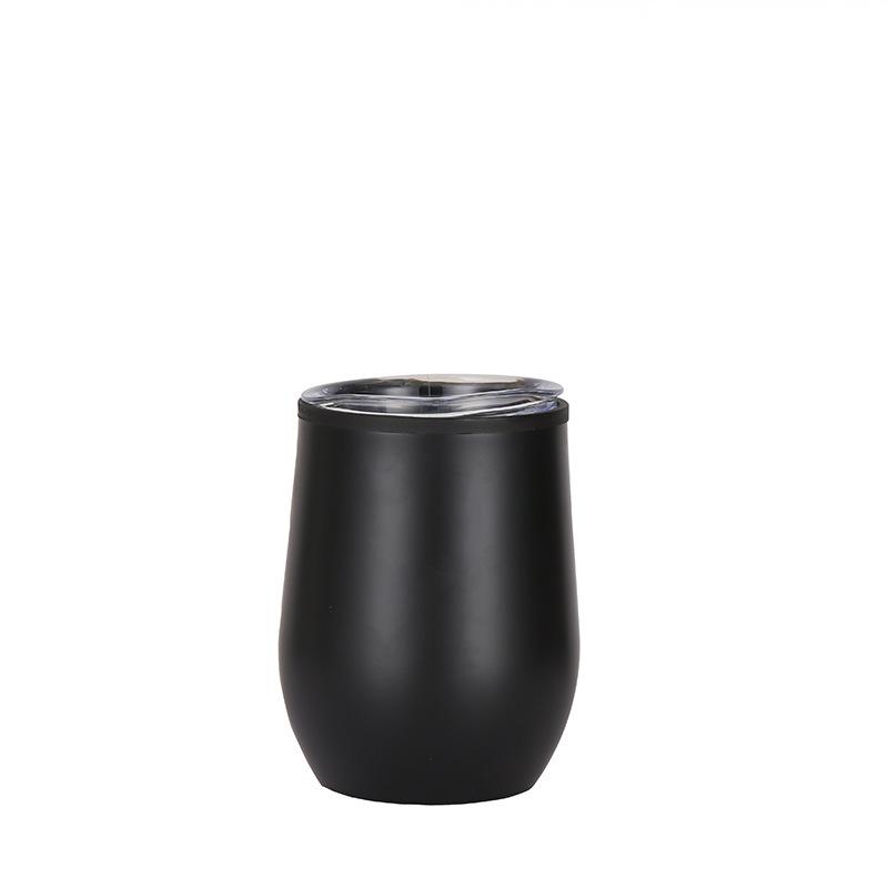 Hot Mining 304 Stainless Steel Eggshell Cup Mini Thermos Cup U-Shaped Red Wine Glass 12Oz Inner Plastic Outer Steel Egg Cup