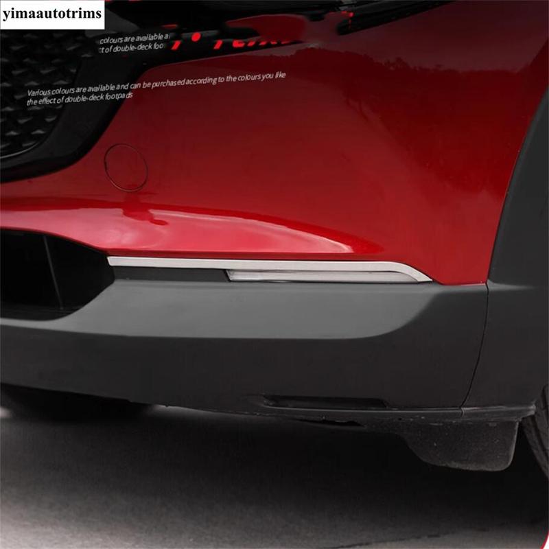 Car Front Fog Light Lamp Eyebrow Eyelids Strip Cover Trim Stainless Steel Accessories Exterior Kit For Mazda CX-30  - 2025