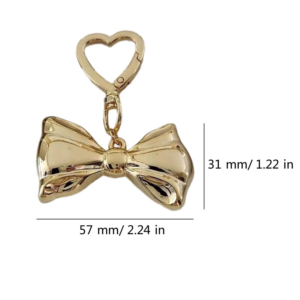 Stylish Keychain Pendant with Delicate Bowknot Stylish Bowknot Bag Charm Portable Phone Straps Chain Keychain for Women