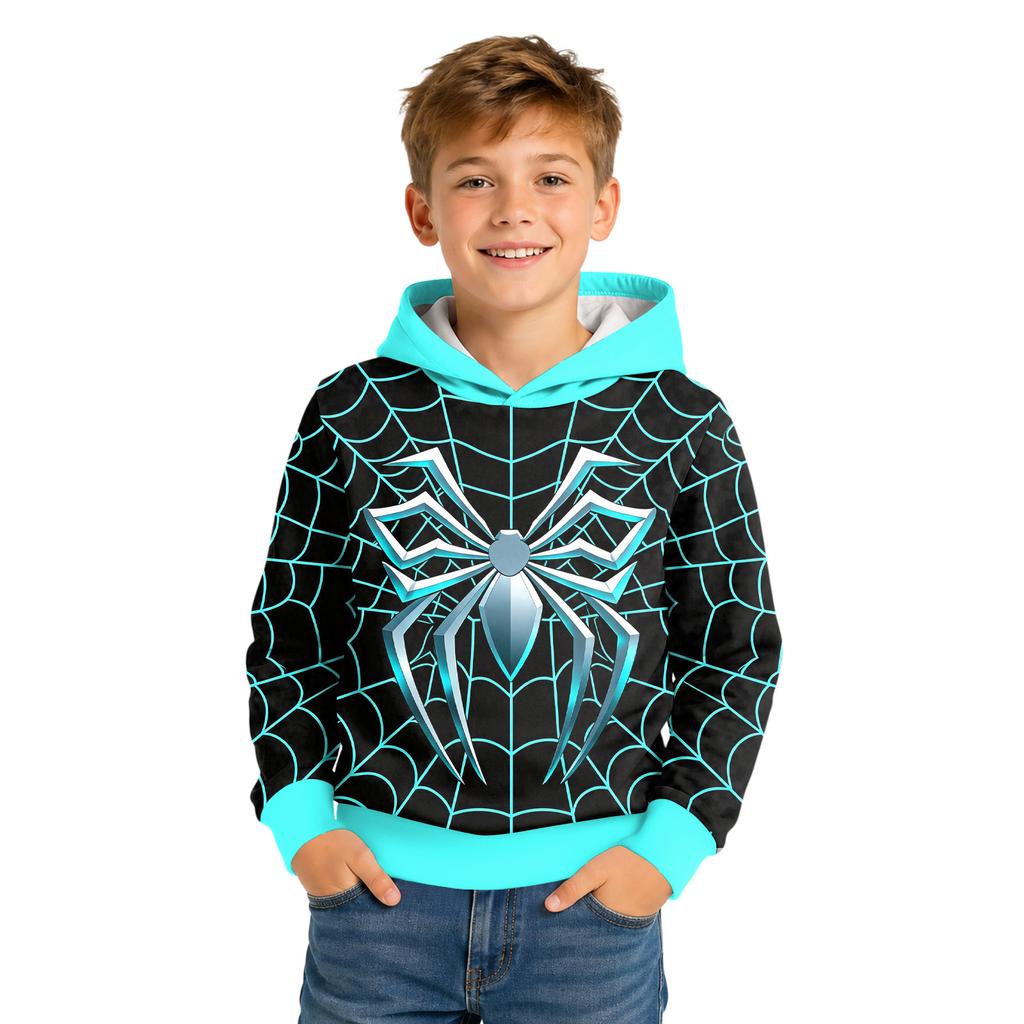 Kids Long Sleeve Loose Fit Geometric Print Top