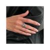 Punk Luxury Irregular Geometry Acrylic Rhinestone Bangles Rings for Women Unique Creative Elastic Bracelet Fashion Jewelry