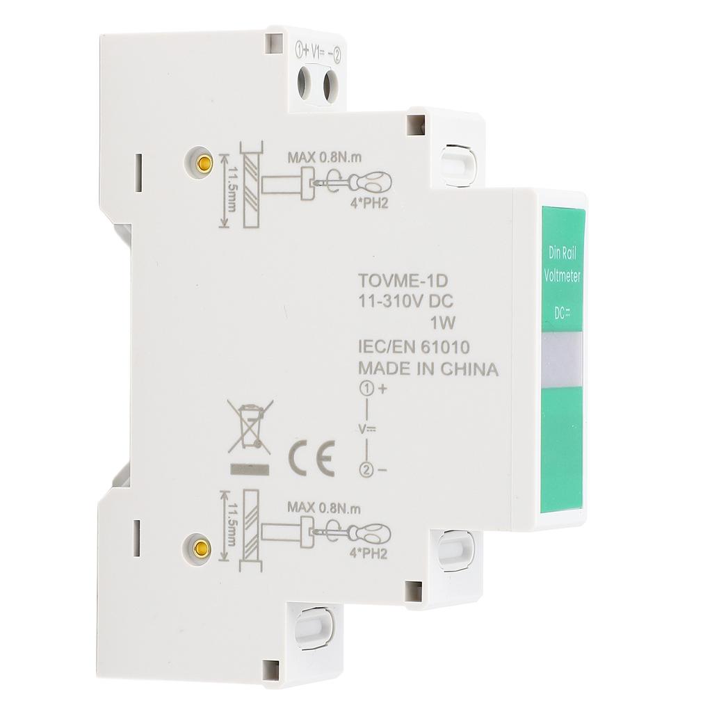 DC Voltage Meter LED Digital Display Switching Output DIN Rail Mount Voltmeter Electrical