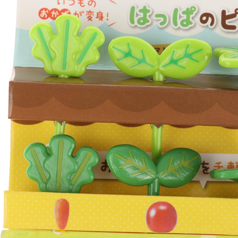 8Pcs Fruit Vork Tandenstoker Bladeren Salade Tiny Vork Mini Cake Picks Voor Kids