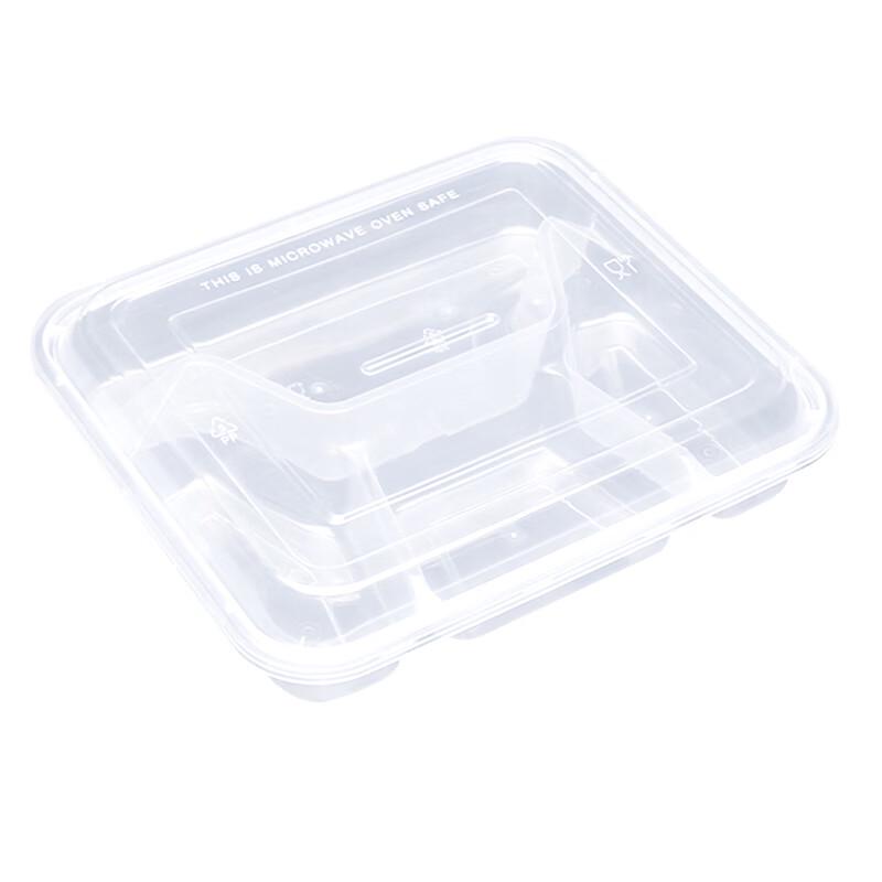 Disposable 4-Compartment Plastic Lunch Box