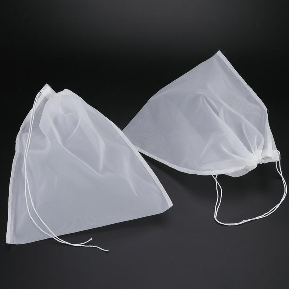 2PCS Drawstring Nylon Filter Bag Household Disposable Medicine Non-Woven Mesh Bag Stuffing Bag