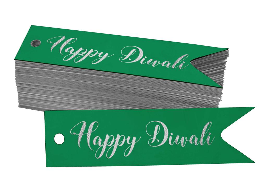 Inkdotpot Pack Of 100 Happy Diwali Favor Paper Tags Craft Real Gold Foil Hang