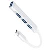 4Port USB 3.0 Hub MultiFunction Type C Splitter Extender Dock Adapter OTG PC(Silver )