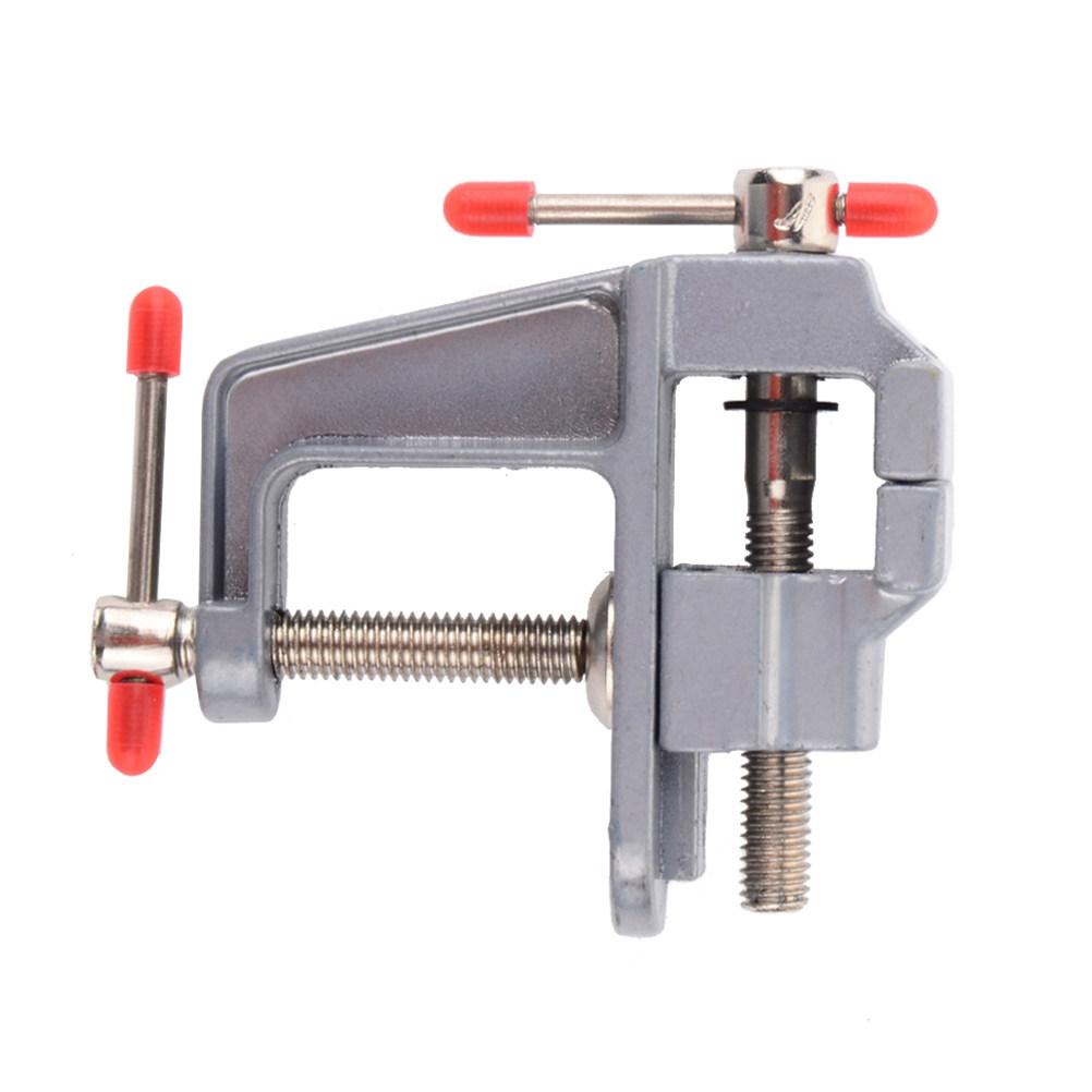 Mini Aluminum Bench Vise Clamp 30Mm Portable Lightweight Flat Table Clamp for Woodworking Jewelry Carving Milling Vise