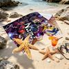 Custom Name Personalized Mighty Morphin Power Rangers Print Beach Towel, for Trip Camping Beach Party Home Decor, Birthday Gift for Family & Friends