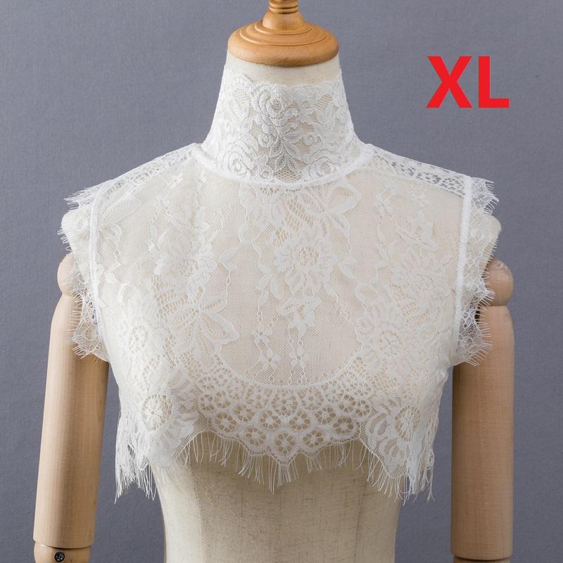 Elegant Black Fake Collar Lace Elegant Women Fake Half Shirt Detachable White False Collars Woman Neckwear Clothing Accessories