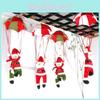 Festliche Weihnachtsmann- und Schneemann-Fallschirm-Hängefigur für Weihnachts-Heimdekoration