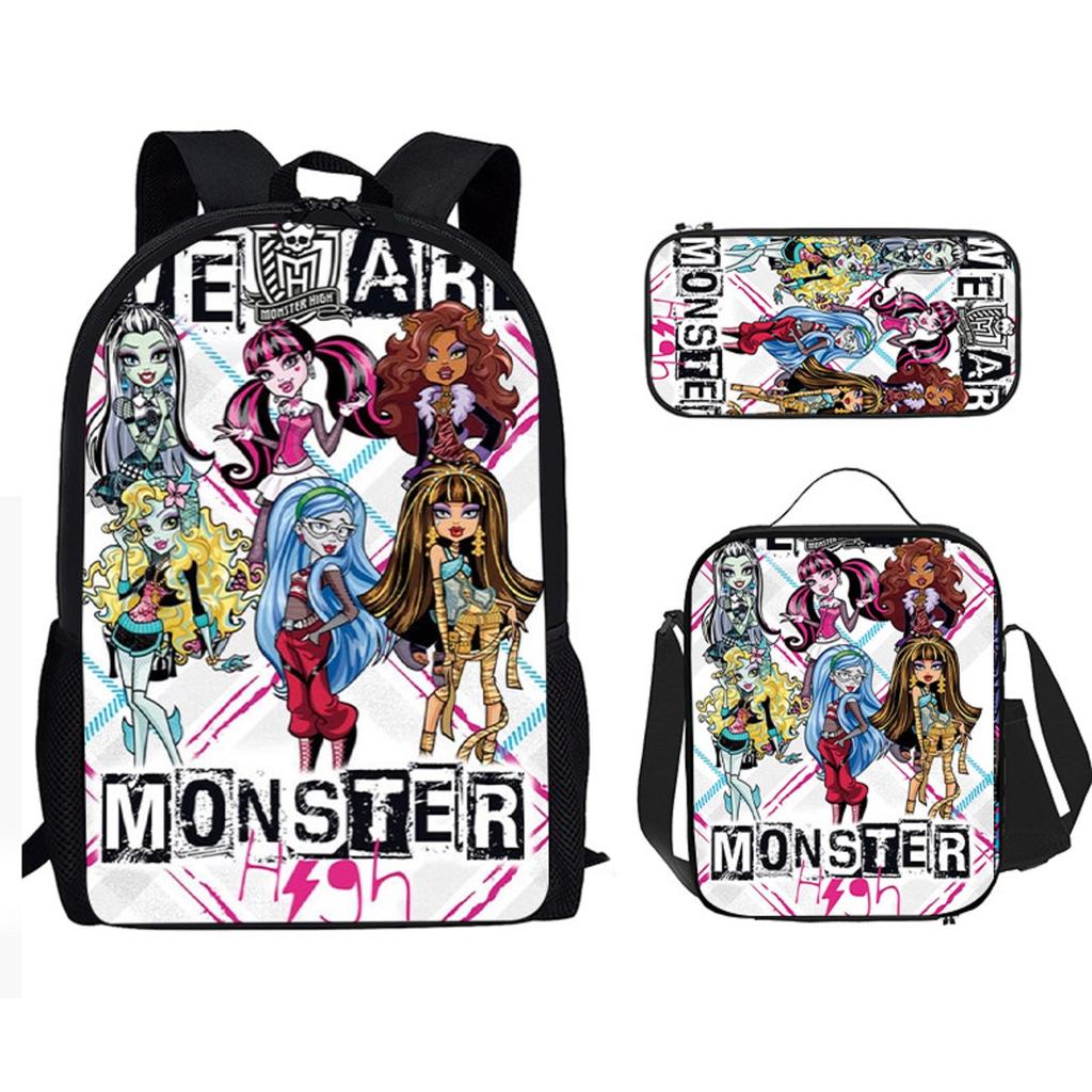 Elementary School Cartoon Backpack And Peripheral Backpack Three Piece Set