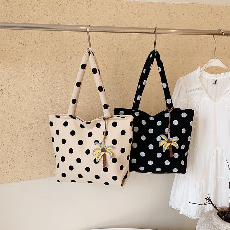 2026 Fashionable Polka Dot Large Capacity Women's Tote Bag - Versatile Handheld & Shoulder Bag