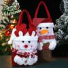 1pc Christmas Candy Bag Cloth Santa Claus Snowman Elk New Year Christmas Eve Decoration Cartoon Apple Candy Gift Storage Bags