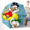 Disney Duck Family Automatic Opening and Closing Umbrella - Lightweight 3-Fold Design, Suitable for Fans, Travel, Daily Use - Official Produ