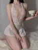 Secret Crotchless Underwear Women French Apron Maid Dress Schoolgirl Suit Erotic Costumes Cosplay Lolita Uniform Sexy Clothing