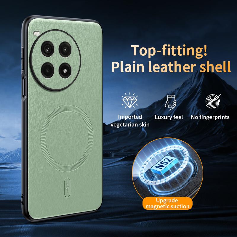 For Oneplus Ace3 Pro Case Magnetic Leather Shield Cover For Oneplus Ace3 Pro High Quality Anti-Fingerprint Non-Slip PC+TPU