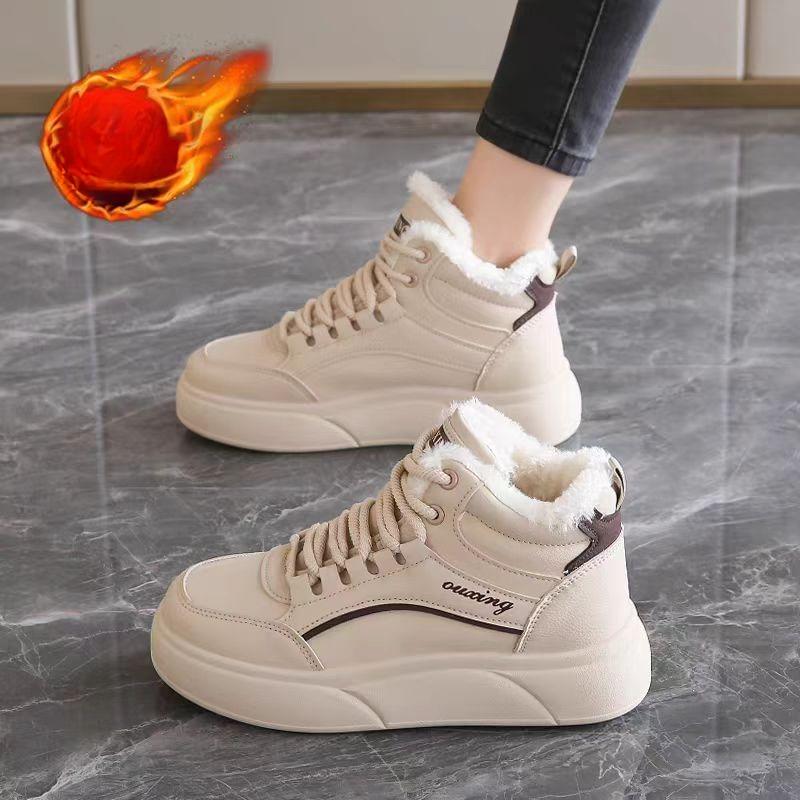 Botas de Nieve Acolchadas Cálidas para el Frío, Suela Gruesa Cómoda Ligera para Mujer, Antideslizantes, Resistentes al Desgaste, Botas de Algodón de Caña Alta para Deportes al Aire Libre