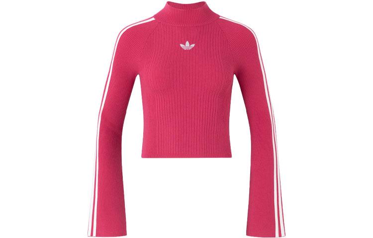 Adidas Originals Premium Knit Turtleneck Top Sweater Women s Magenta JI7060 L