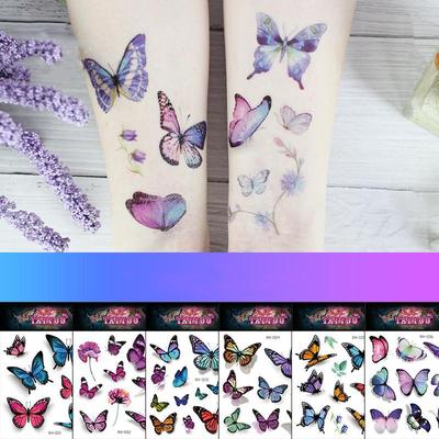 Tatuaggi rosa nera per donne Disegni di motivi floreali sexy di grandi dimensioni Tatuaggi finti impermeabili per adesivo per corpo manica body art braccio