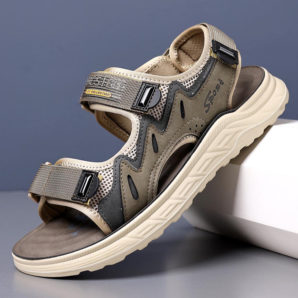 Fashion Outdoor Anti-slip Beach Shoes for Men Fashion Casual Driving Soft-soled Anti-slip Platform Sandals Male Summer New Sandals Man