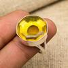 Citrine Gemstone 925 Sterling Silver Handmade Wedding Ring Jewelry For Thanksgiving