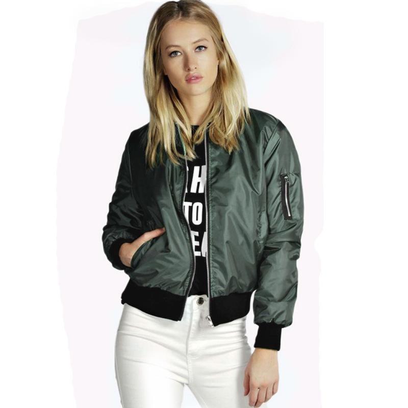 Women's Fall/Winter Short Commuter Zipper Jacket Long-Sleeve Crew Neck Unique Jacket